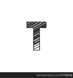 Abstract Initial Letter T Logo icon, Monogram art style design.
