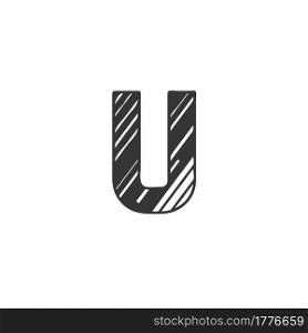Abstract Initial Letter U Logo icon, Monogram art style design.