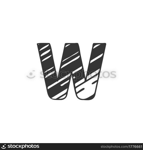 Abstract Initial Letter W Logo icon, Monogram art style design.