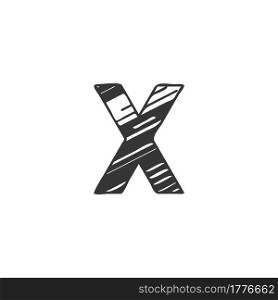 Abstract Initial Letter X Logo icon, Monogram art style design.