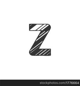 Abstract Initial Letter Z Logo icon, Monogram art style design.