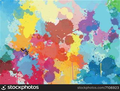 Abstract ink colourful background. Vector illustration. water color