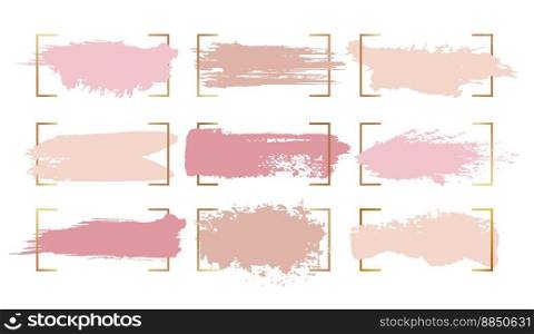 Abstract ink paint brush strokes light color blob vector image