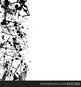 Abstract ink splat border with room to add your own copy