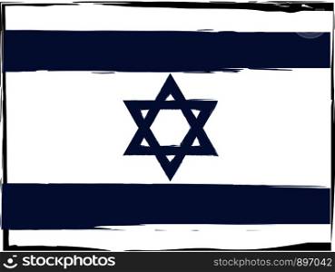 abstract ISRAEL flag or banner vector illustration