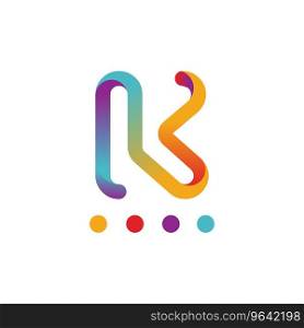 Abstract k logo design template Royalty Free Vector Image