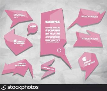 abstract Labels, bubbles, website header or banner vector set with abstract background