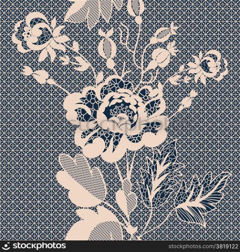 Abstract lace flower pattern
