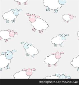 Abstract lamb seamless pattern background vector illustration