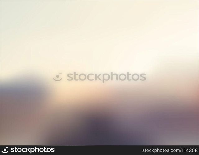 Abstract landscape of view brown color gradient blurred background. Vector illustration