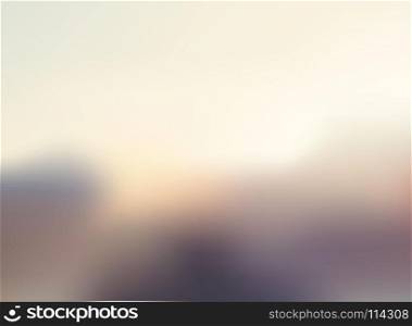 Abstract landscape of view brown color gradient blurred background. Vector illustration