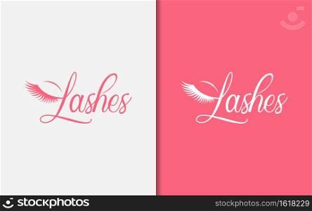 Abstract Lashes Beauty Logo Design. Graphic Design Element.