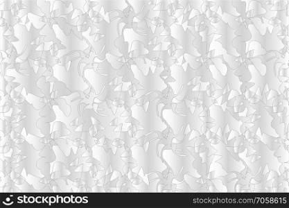 Abstract layered texture background in gradient gray (silver) colored pattern.