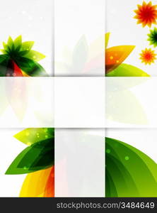 Abstract leaf and flower pattern