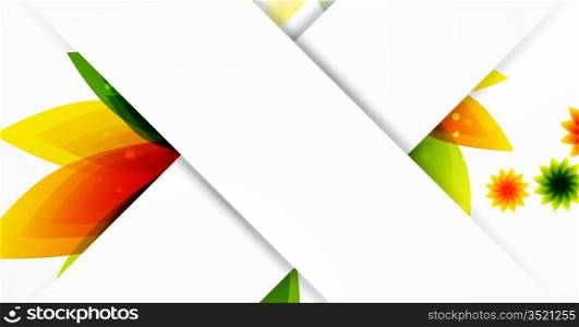Abstract leaf and flower pattern