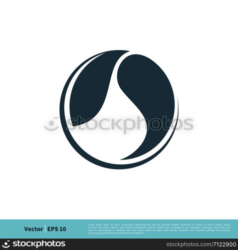 Abstract Leaf Circle Icon Vector Logo Template Illustration Design. Vector EPS 10.