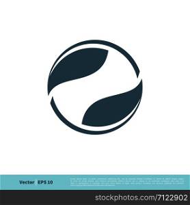 Abstract Leaf Circle Icon Vector Logo Template Illustration Design. Vector EPS 10.