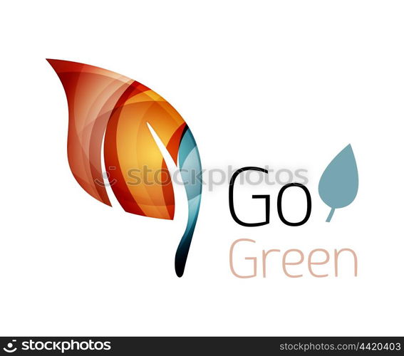 Abstract leaf icon. Abstract leaf icon. Vector illustration