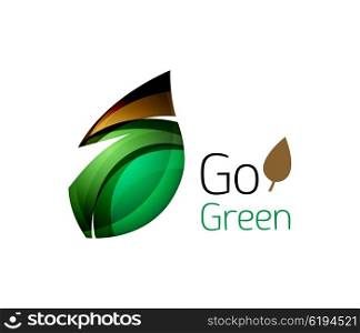 Abstract leaf icon. Eco nature geometric logo. Abstract leaf icon. Eco nature geometric logo. Vector illustration