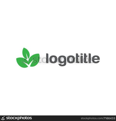 Abstract leaf illustration for logo symbol or logo sign template
