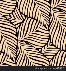 Abstract leaf seamless pattern. Exotic plant. Tropical pattern, palm leaves seamless vector floral background.. Abstract leaf seamless pattern. Exotic plant. Tropical pattern, palm leaves