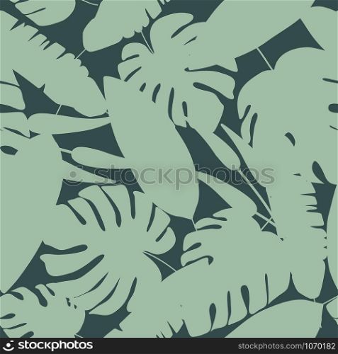 Abstract leaf seamless pattern. Palm leaves wallpaper. Modern exotic design for printing, textile, fabric, fashion, interior, wrapping paper. Vector illustration. Abstract leaf seamless pattern. Palm leaves wallpaper.
