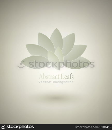 Abstract Leafs On Gray Background