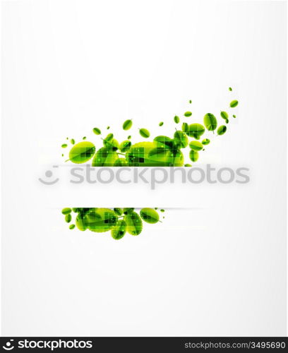 Abstract leaves. Nature vector background