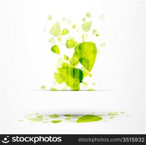 Abstract leaves. Nature vector background