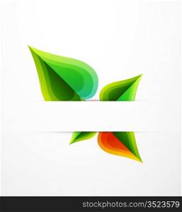 Abstract leaves. Nature vector background