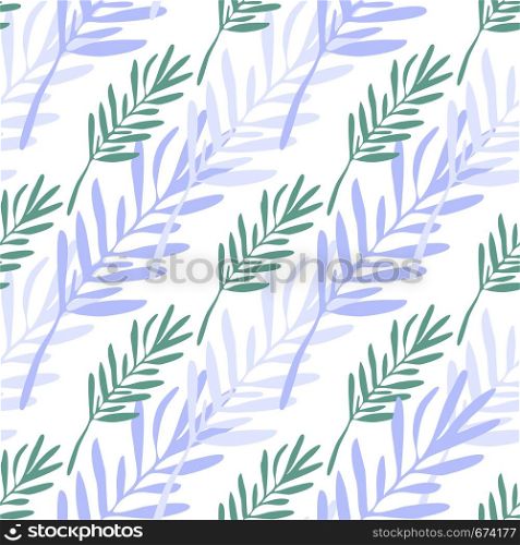 Abstract leaves seamless pattern. Leaf branch backdrop. Vector illustration on white background for textile or book covers, wallpapers, design, graphic art, wrapping. Abstract leaves seamless pattern. Leaf branch backdrop.