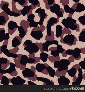 Abstract leopard skin seamless pattern. Purple and black colors texture repeat. Animal fur wallpaper. Wild african cats illustration. Concept fabric textile design. Abstract leopard skin seamless pattern. Purple and black colors texture repeat.