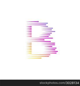 Abstract letter B logo,fast speed, moving. Vector. Abstract letter B logo,fast speed, moving eps 10