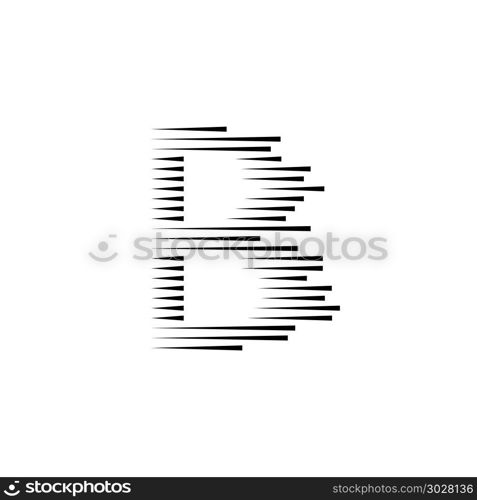 Abstract letter B logo,fast speed, moving. Vector. Abstract letter B logo,fast speed, moving eps 10