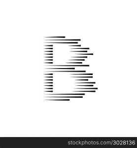 Abstract letter B logo,fast speed, moving. Vector. Abstract letter B logo,fast speed, moving eps 10