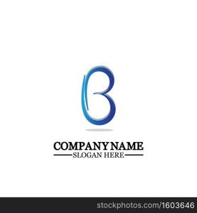 Abstract letter b logo vector. B logo symbol icon design template.