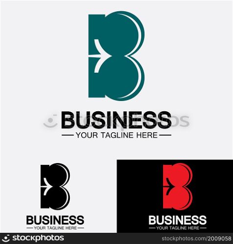 Abstract letter b logo vector. B logo symbol icon design template.