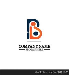 Abstract letter b logo vector. B logo symbol icon design template.