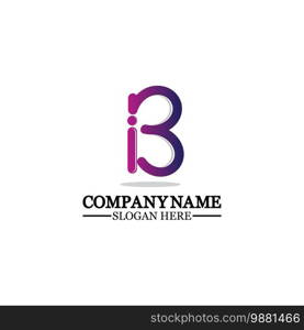 Abstract letter b logo vector. B logo symbol icon design template.