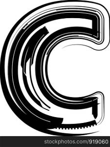 Abstract Letter c