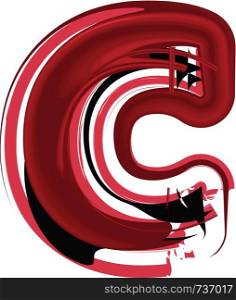 Abstract Letter c Illustration