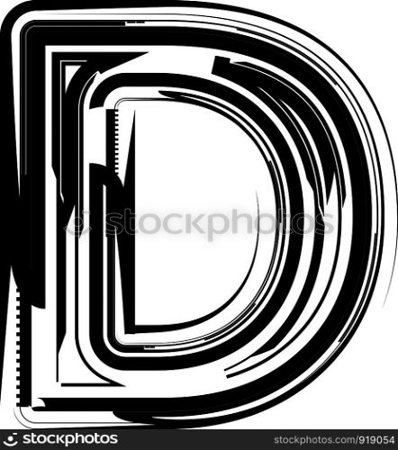 Abstract Letter D