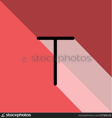 Abstract letter. Flat icons with long shadow