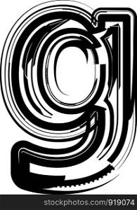 Abstract Letter g
