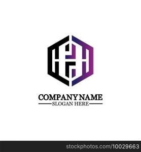Abstract letter H Hexagon vector logo design template.impossible font ,symbol, alphabet,Letter H
