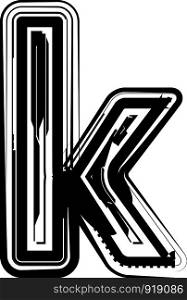 Abstract Letter k