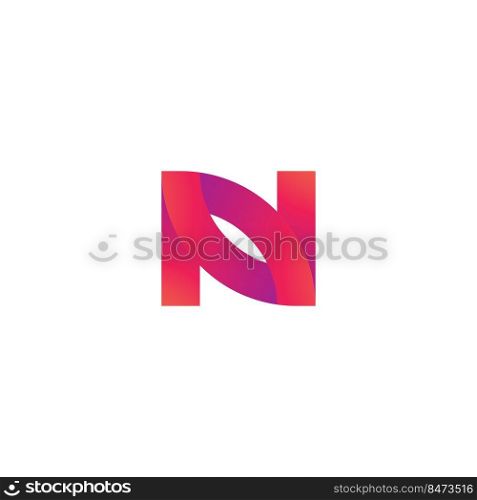 Abstract letter N logo design template