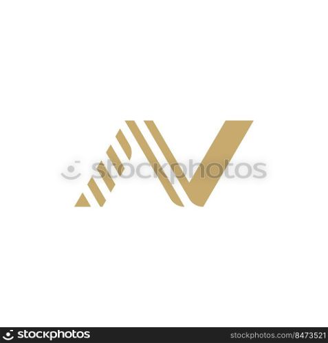 Abstract letter N logo design template