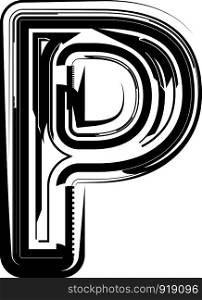 Abstract Letter P