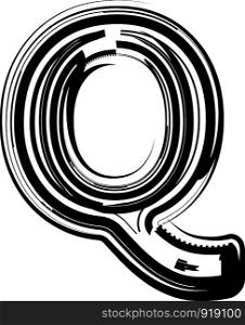 Abstract Letter Q